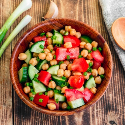Roasted Vegetable Chickpea Salad